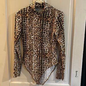 Mango Animal Print Bodysuit